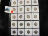 Group of 20 mixed date Buffalo Nickels, dates range from 1916 to 1938D, grades range from G to AU, g