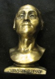 6 inch Bronze bust of George Washington, hollow but still heavy