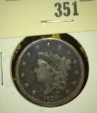 1838 Liberty Head Large Cent, G, value $20+