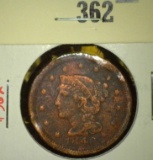 1848 Liberty Head Large Cent, F+ details, value $20+