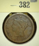 1854 Liberty Head Large Cent, G+, value $20+