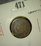 1900 Indian Head Cent, XF, 4 full diamonds on ribbon, crusty original, value $10+