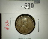 1913-S Lincoln Wheat Cent, F, value $20+