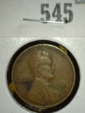 1915-S Lincoln Wheat Cent, F, value $30+