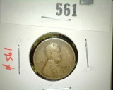 1922-D Lincoln Wheat Cent, F obv., VG rev., value $21+