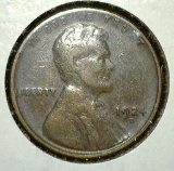 1924-D Lincoln Wheat Cent KEY DATE! F cleaned, value $50+