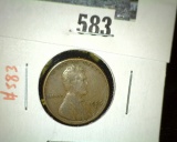 1926-S Lincoln Wheat Cent Semi-Key Date, F, value $13+