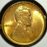 1935 Lincoln Wheat Cent, BU RED, value $10+
