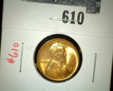 1937-D Lincoln Wheat Cent, BU RED, value $10+