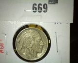 1913 Type 2 LINE Buffalo Nickel, XF full horn, value $22+