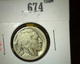 1919-D Buffalo Nickel, G weak date, value $15+