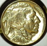 1938-D Buffalo Nickel, BU, value $45+