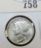 1940 Mercury Dime, BU, value $12+