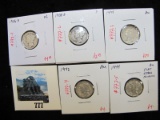 Group of 5 Mercury Dimes - 1926-D VG, 1938-D F, 1941, 1942 & 1944 all 3 AU, group value $20+