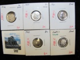 Group of 5 Silver Roosevelt Dimes, 1963 AU, 1946 & 1957 BU toned; 1961 & 2009-S PROOF, group value $
