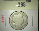 1905 Barber Quarter, TOUGH DATE, G obv, AG rev, G value $30+