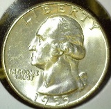 1955 Washington Quarter, BU, value $10+