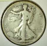 1929-S Walking Liberty Half Dollar, VG, value $15+