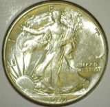 1941 Walking Liberty Half Dollar, AU+, value $22+