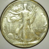 1942 Walking Liberty Half Dollar, XF, value $18+