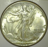 1942 Walking Liberty Half Dollar, AU, value $22+