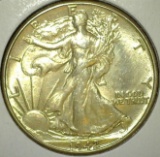 1942 Walking Liberty Half Dollar, AU58 slider, value $40+