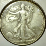 1947 Walking Liberty Half Dollar, XF, value $18+