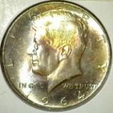 1964 Kennedy Half Dollar, BU toned, value $15+