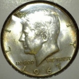 1967 Kennedy Half Dollar, BU toned, value $10+