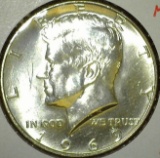 1969-D Kennedy Half Dollar, BU from Mint Set, MS65 value $20+