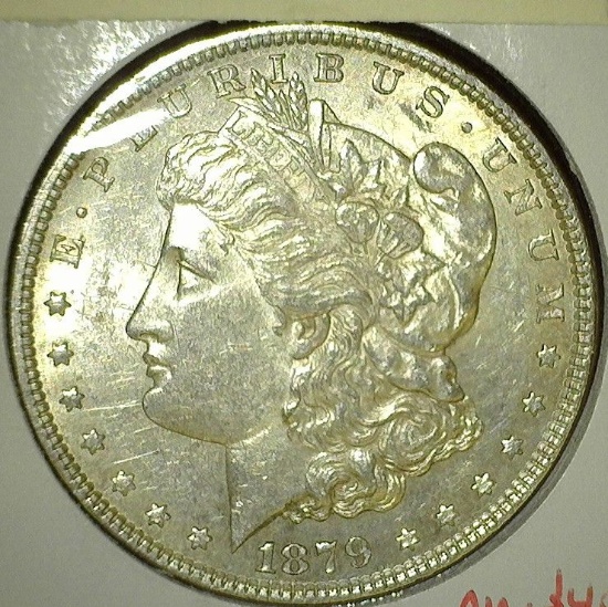 1879 Morgan Silver Dollar, AU58, AU value $40+, MS60 value $55+