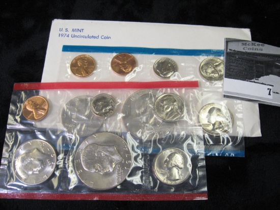 1974 U.S. Mint Set with Eisenhower Dollars.