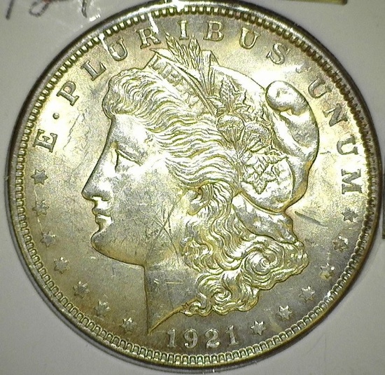1921 P High Grade Morgan Silver Dollar.