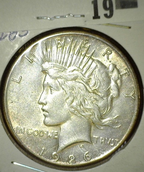 1926 S  U.S. Peace Silver Dollar, high grade.