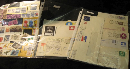 (46) miscellaneous Old U.S. Stamps, several covers & a post card.