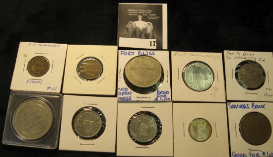 (10) different Good For Tokens & medals.