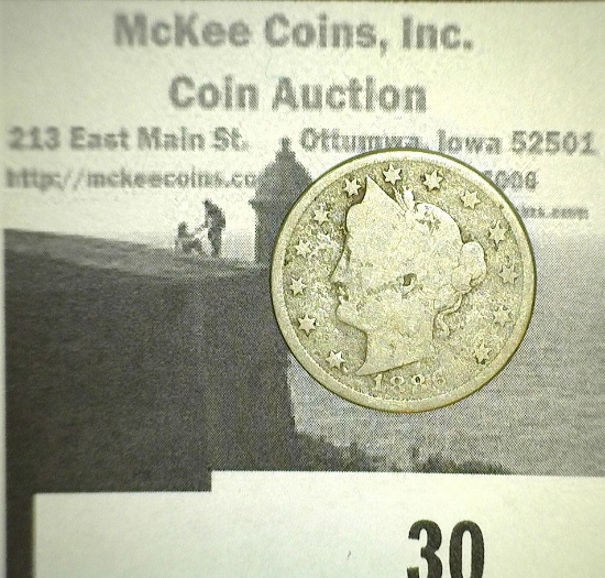 1886 Key Date Liberty Nickel.