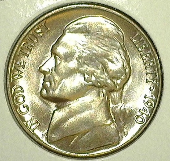 1940 D Gem BU Jefferson Nickel