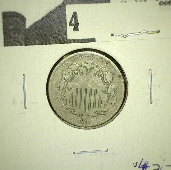 1868 U.S. Shield Nickel.