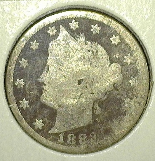 1883 With Cents Liberty Nickel.