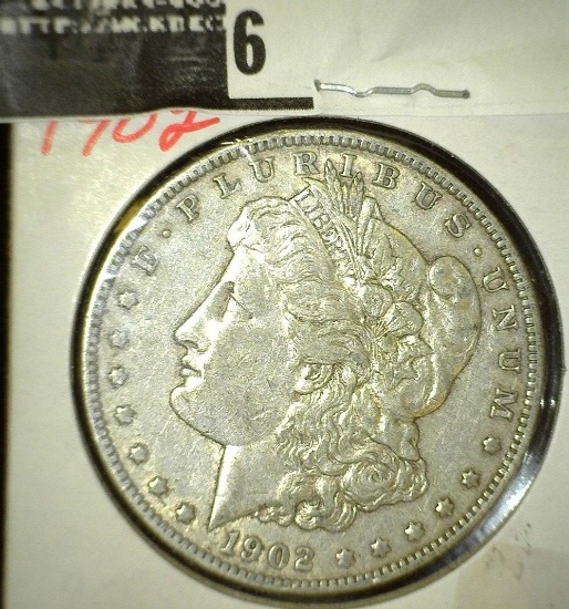 1902 P Morgan Silver Dollar, VF+.