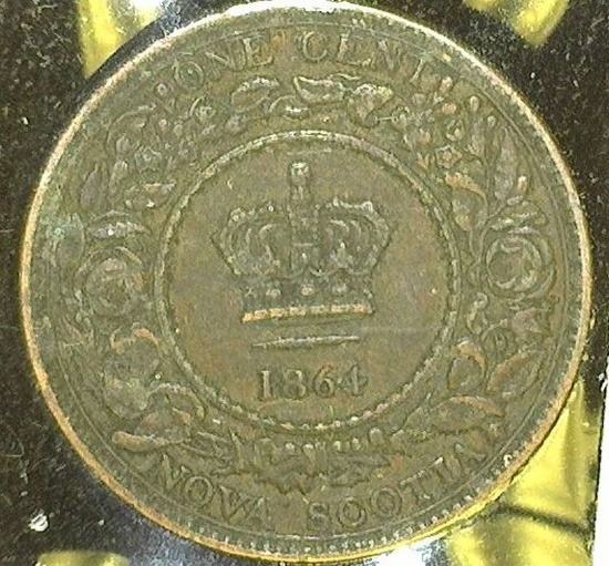1864 Nova Scotia Cent, Choice VF.