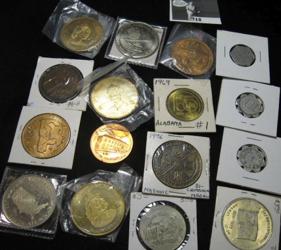 (16) Various Medals & Tokens.