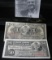 1896 Habana Cuba 50 Centavos & 1 Peso Cupons.
