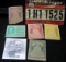 (5) 1942-46 Motor Vehicle Tax Stamps and 1943 State of Alabama Vehicle License Stamp.