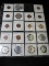 Plastic Page of Mint Seals, Medals, and etc. 18 pcs.