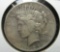 1921 P Peace Silver Dollar, VG-F, rim bump.