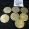 (7) various Whore House Saloon tokens. 38mm.