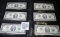 (3) Series 1976 & (3) Series 1995 $2 Federal Reserve Notes in two plastic pages.