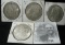 1921 P, EF, 21 D AU, 21 S Vf but holed; & 21 S EF+ Morgan Silver Dollars. (4 pcs.)